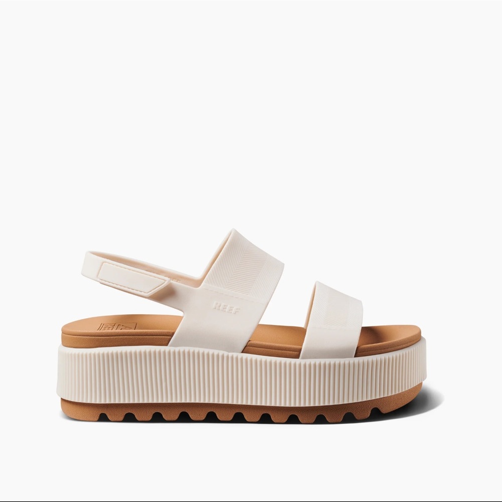 Reef Cream Platform Sandals